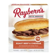 Raybern's Roast Beef & Cheddar Sandwich 10oz, 2 Ct Box (Frozen)