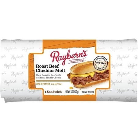 Rayberns Roast Beef Cheddar Melt Wrapped Sandwich, 12 Ounce -- 6 per case