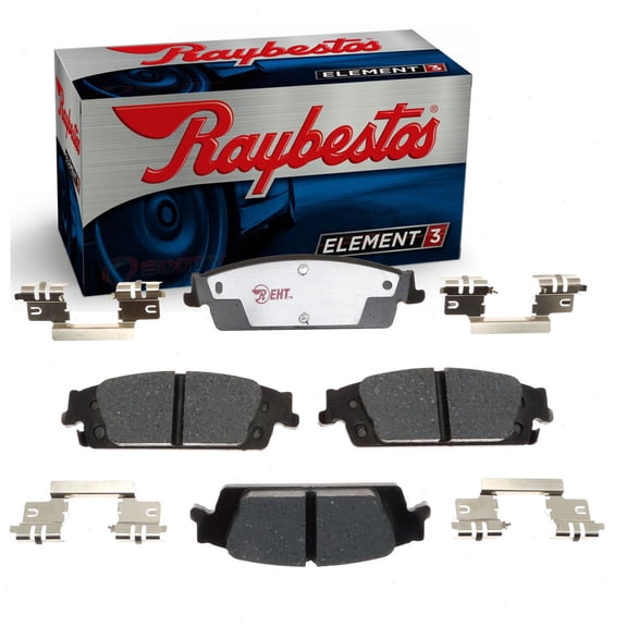 Raybestos Rear Element3 Disc Brake Pad Set compatible with Chevrolet Silverado 1500 2014-2018