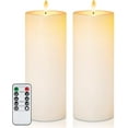 thumbnail image 1 of Raycare 4'' X 12'' Large Waterproof Outdoor Flameless Candle, Battery Operated LED Candles with Remote Control and Timer, Electric Fake Plastic Pillar Candles, White, 1 of 10