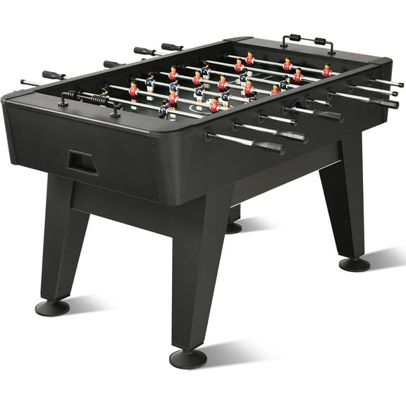 Raychee Foosball Table, 58Inch Competition Soccer Table Game w/ 2 Balls for Adult Kids Youth, Arcade Table Soccer with Leg Levelers and Heavy-Duty Legs for Home, Game Room, Party