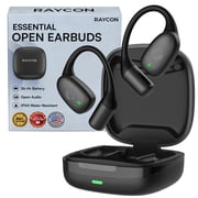 Raycon Essential Open Ear Earbuds Open Ear Headphones, Earbuds Wireless Bluetooth, Sweat & Water-Resistant Earphones, Running Headphones with Ultra-Lightweight Design, 36 Hours Battery Life Black