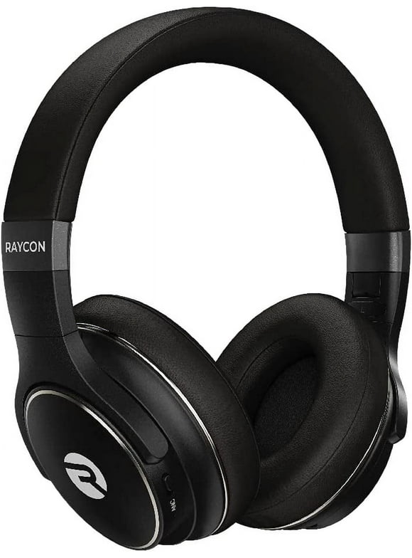 Raycon the Everyday Over-Ear Headphones, bluetooth and wireless with built-in Mic - Carbon Black