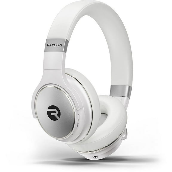 Raycon the Everyday Over-Ear Headphones, bluetooth and wireless with built-in Mic - Frost White