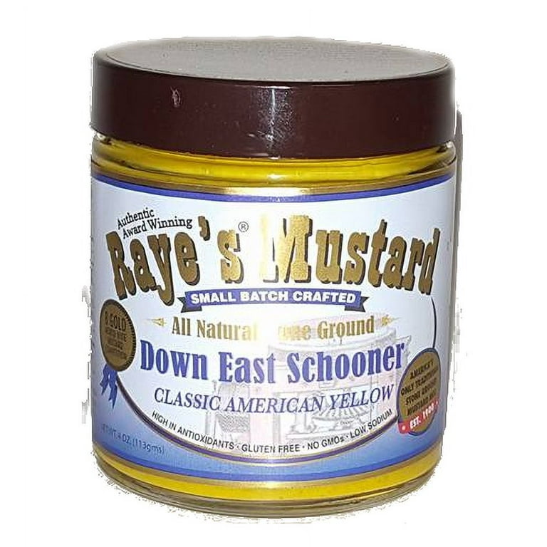 Raye's Down East Schooner Classic American Yellow Mustard - 4oz 