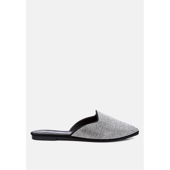 Rayen Rhinestones Embellished Mules