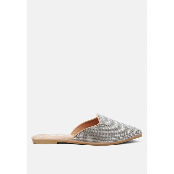 Rayen Rhinestones Embellished Mules