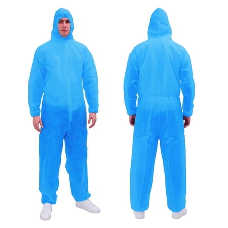 Raygard Disposable Coverall with Lightweight Elastic Cuffs and Zipper Front for Spray Painting, Industrial