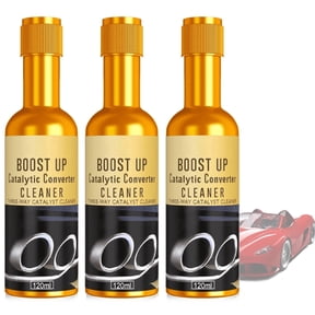 3 Pack Boost Up Catalytic Converter Cleaner, 120ml Fuel System Cleaner for Car Engine, Exhaust Carbon Deposit Remover, Reduce Emissions