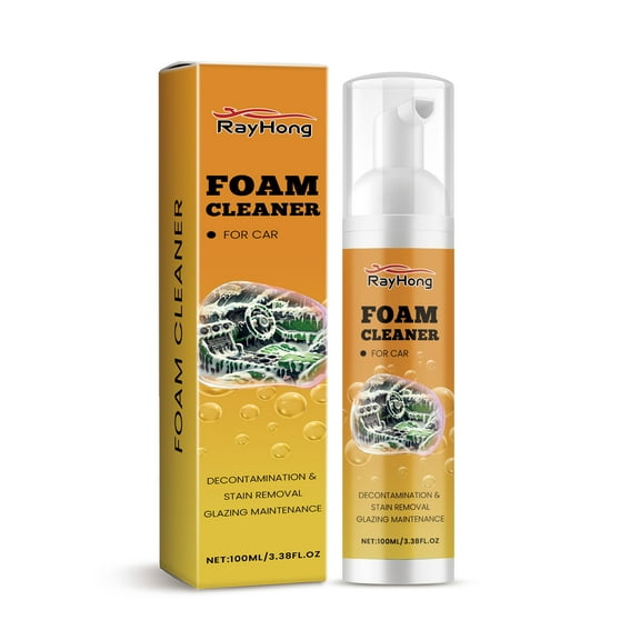 Rayhong Car Foam Cleaner is a foam agent for car interior maintenance, stain removal, waterproofing, and cleaning