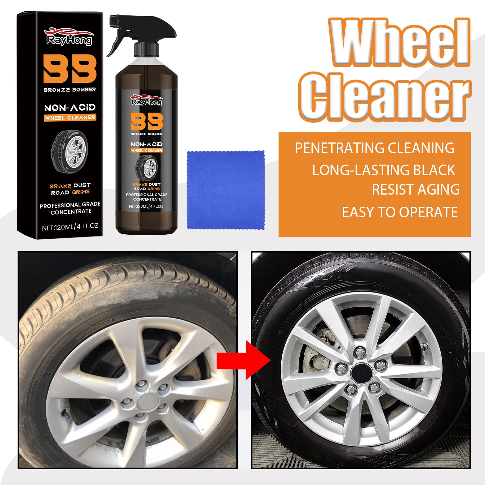 Wheel Clean Rak Rayhong Car Wheel Cleaner, Car Tire Retread Rust Removal Polishing ...