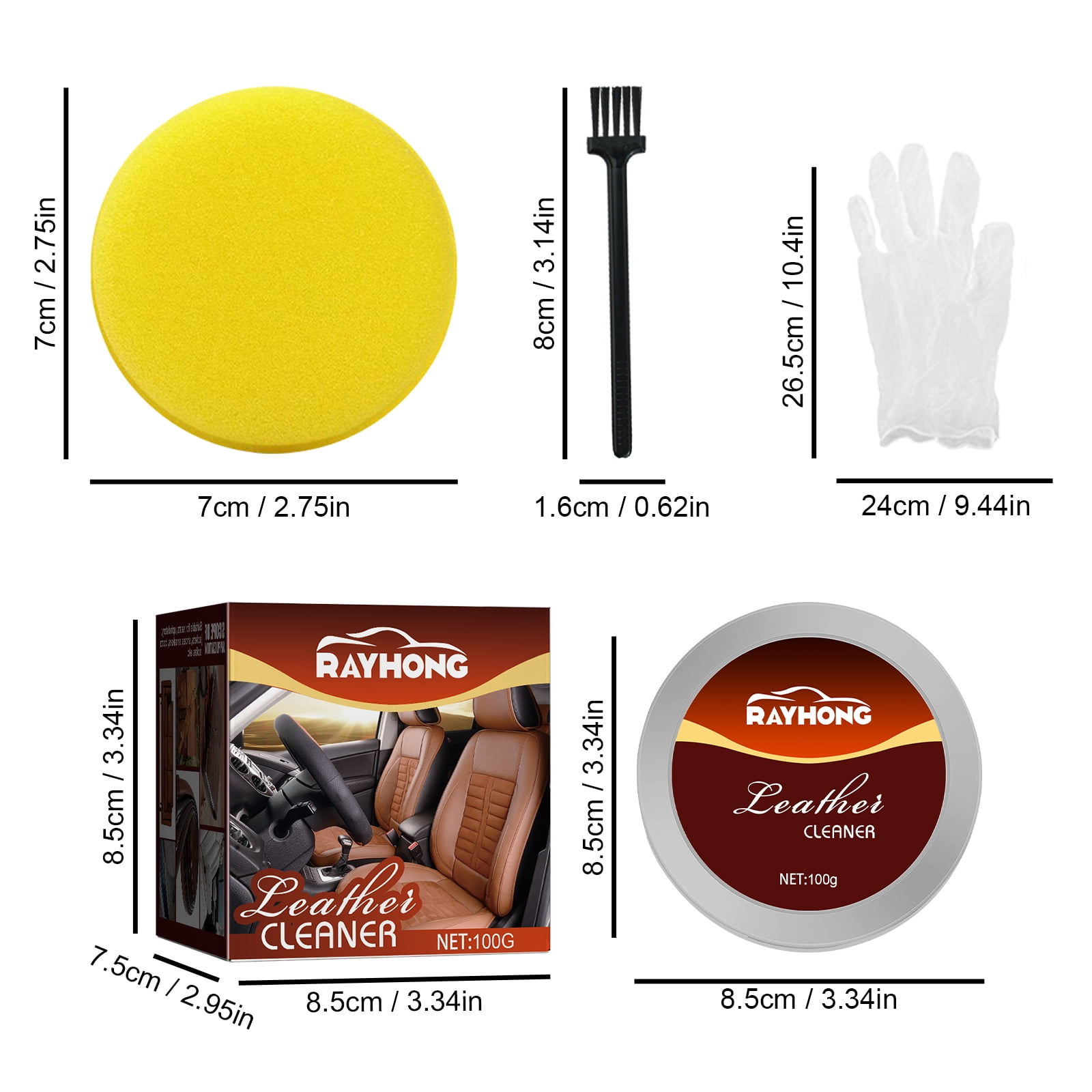 Rayhong Leather Cleaning And Repair Cream, Sofa Leather Care Agent