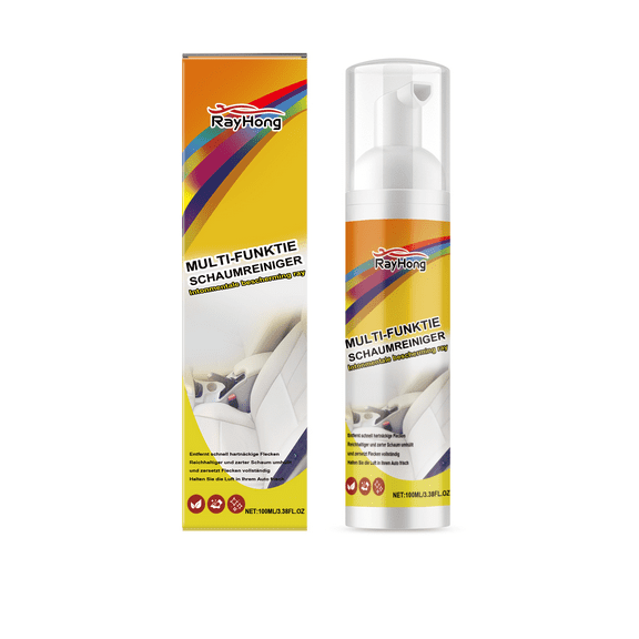 Rayhong Multi-Functional Foam Cleaner for Automotive Upholstery - Deep Stain Removal & Disinfection
