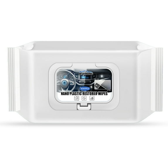 Rayhong Nano Plastic Restorer Wipes, Seat Upholstery Clean Refurbishment Quick Decontamination Wash Free Car Wipes