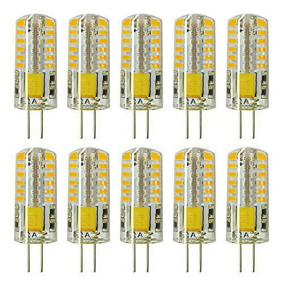 Rayhoo 10pcs G4 LED Bulb Bi-Pin Base Light Bulb Lamps 3W AC DC 12V Equivalent to 20W T3Halogen Track Bulb Replacement LED Bulbs(Warm White 2800-3200K)