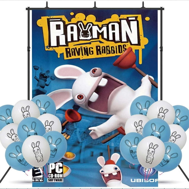 Rayman Raving Rabbids Party Decorations Backdrop Banner Balloons ...