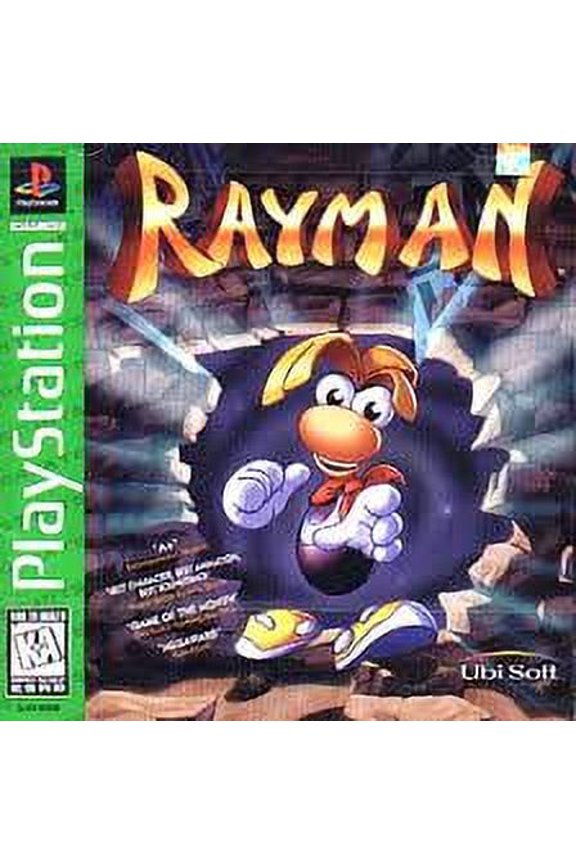 Restored Rayman by Ubisoft for PlayStation, 1 Player, Platformer Game, Physical Format