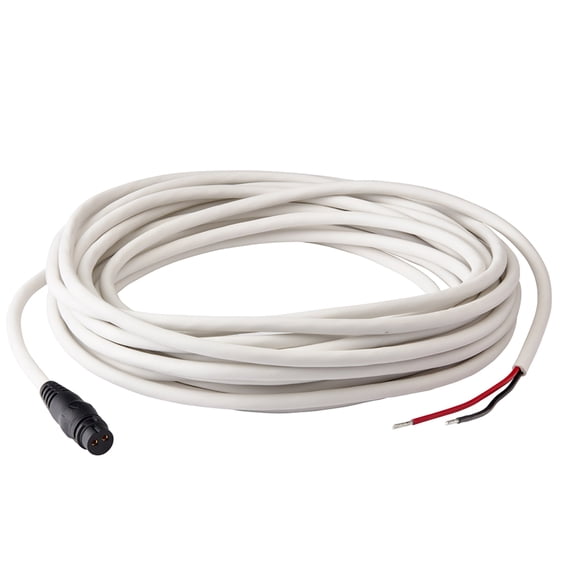 11" White Contemporary Quantum Power Cable with Bare Wire