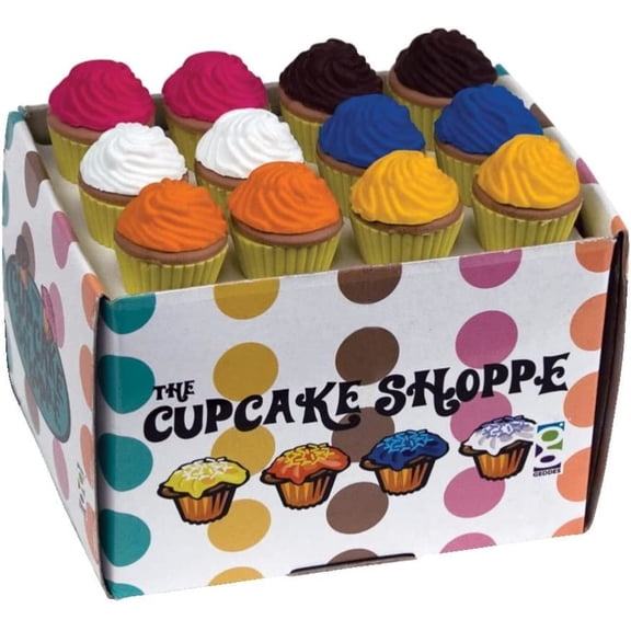 Raymond 3D Cupcake Shoppe Erasers, 36 Count (Pack of 1)