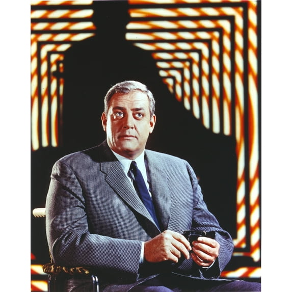 Raymond Burr sitting in Tuxedo Portrait Photo Print (8 x 10)