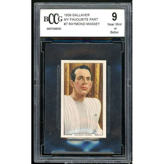 Raymond Massey Card 1939 Gallaher My Favourite Part #7 BGS BCCG 9