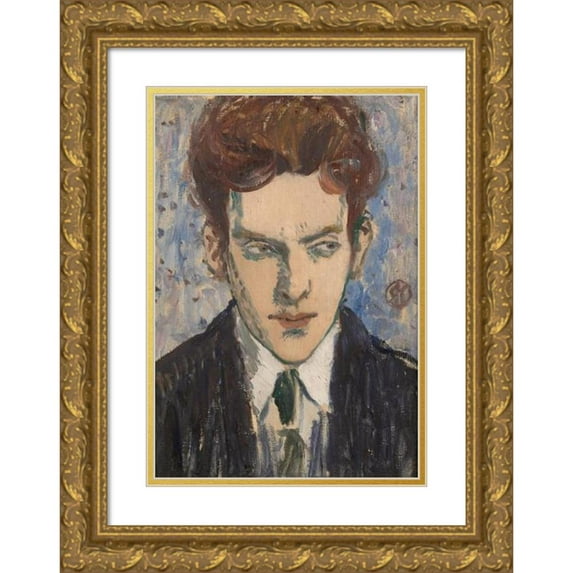Raymond McIntyre 11x14 Gold Ornate Wood Frame and Double Matted Museum Art Print Titled - Edward Mcknight Kauffer (circa 1915)