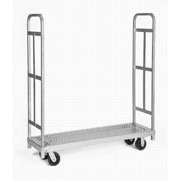 Raymond Products 3985 Heavy Duty Narrow Tall End Truck - 5'' Phenolic Casters  2 Fixed and 2 Swivel  2 Uprights