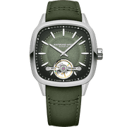 Raymond Weil Freelancer Automatic Green Dial Leather Strap Mens Watch 2790-STC-52051