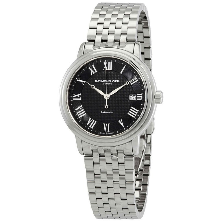 Raymond Weil Maestro Automatic Men's Watch, Black Dial, Silver