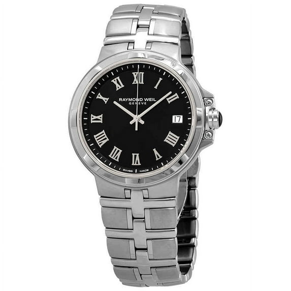 Raymond Weil Parsifal Stainless Steel Black Dial Date Quartz Mens Watch 5580-ST-00208