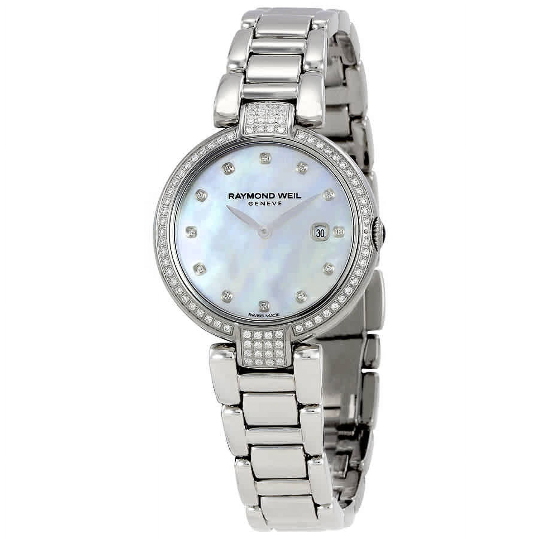 Raymond Weil Women\'s Shine Stainless Steel White Mother of Pearl Dial Watch Raymond Weil Shine Mother of Pearl Diamond Dial Ladies Watch  main image 3
