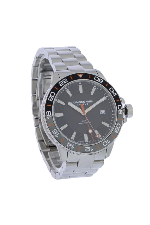 Tango GMT Men's Black Dial Stainless Steel Watch 8280-ST2-20001