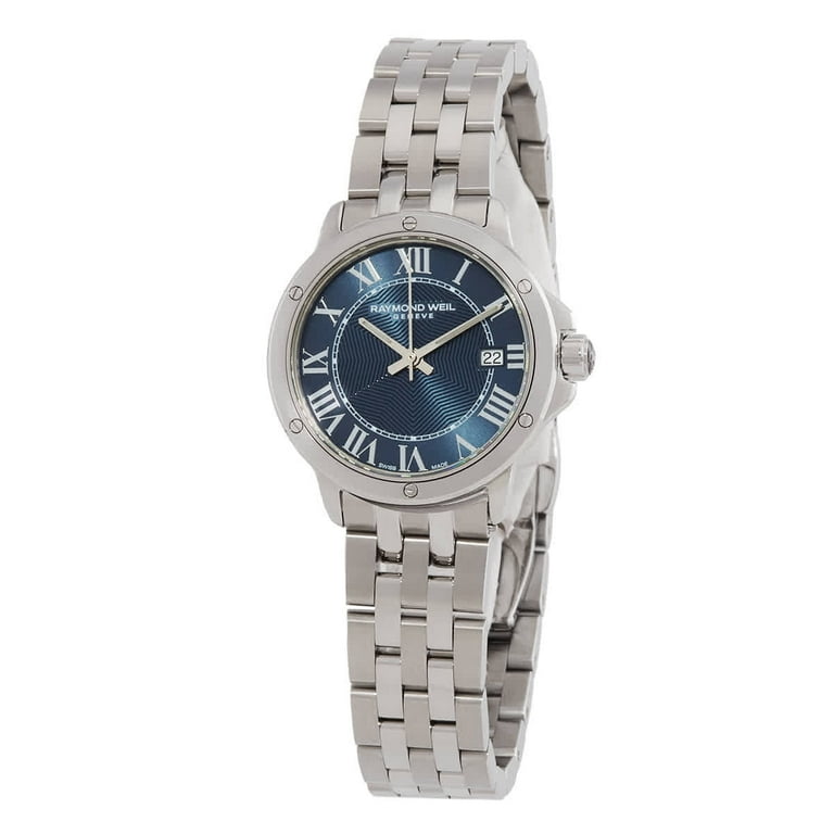 Raymond Weil Blue Hands Women\'s Sapphire Crystal Watch Art Deco Silver Gold 5880 RAYMOND WEIL Tango Quartz SS 30MM Frosted Blue Dial Two-Tone  main image 3