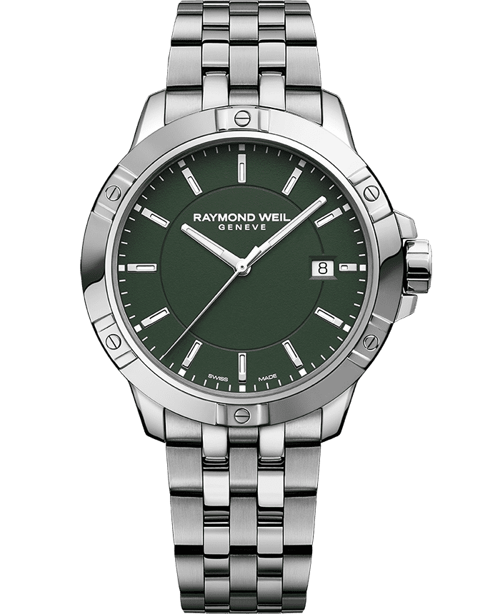 Raymond Weil Tango Quartz Green Dial Steel Men's Watch 8160-ST-52041