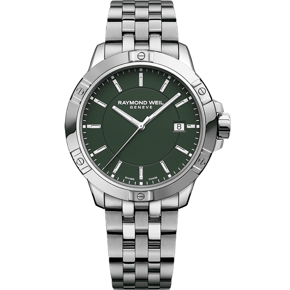 Raymond Weil Tango Quartz Green Dial Steel Men's Watch 8160-ST-52041