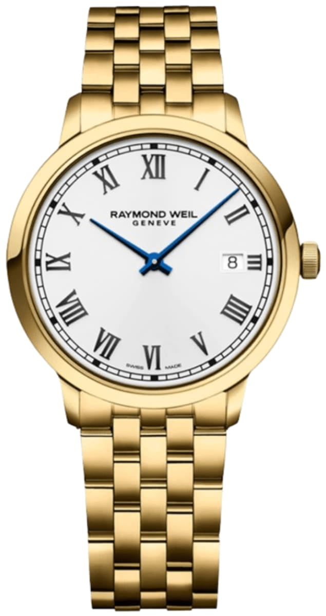 Raymond Weil Toccata Classic 39 mm Quartz White Dial PVD Yellow Gold Steel Men's Watch 5485-P-00359
