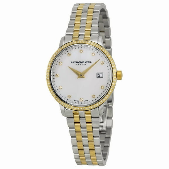 Raymond Weil Toccata 2-Tone Stainless MOP Quartz Women's Watch 5988-SPS-97081