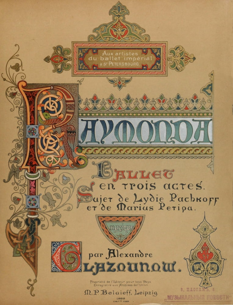 Raymonda 1898 Cover Canvas Art - Unknown (18 x 24)