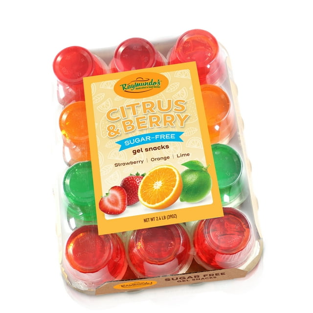 Raymundo's Assorted Sugar Free Gelatin Refrigerated Snack Cups, 3.25 oz
