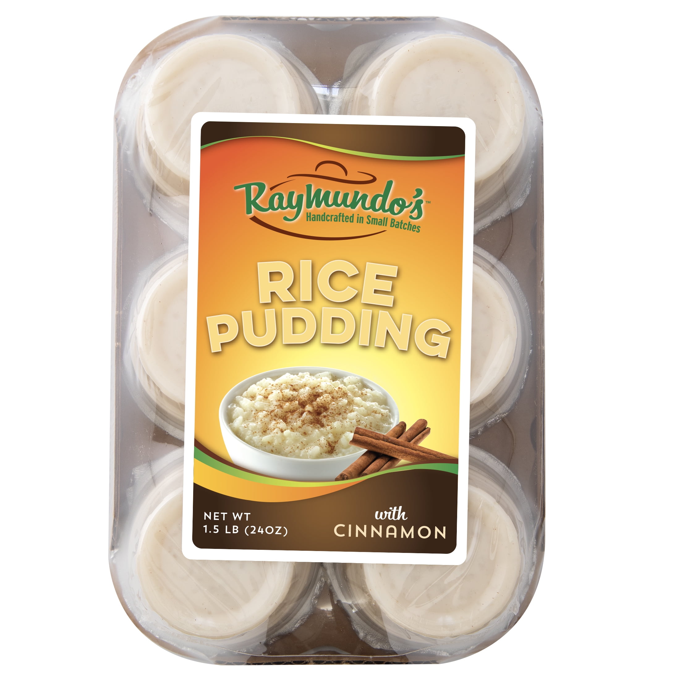 Raymundo's Cinnamon Rice Refrigerated Pudding Snack Cups, 4 oz, 6 Pack, Gluten-Free