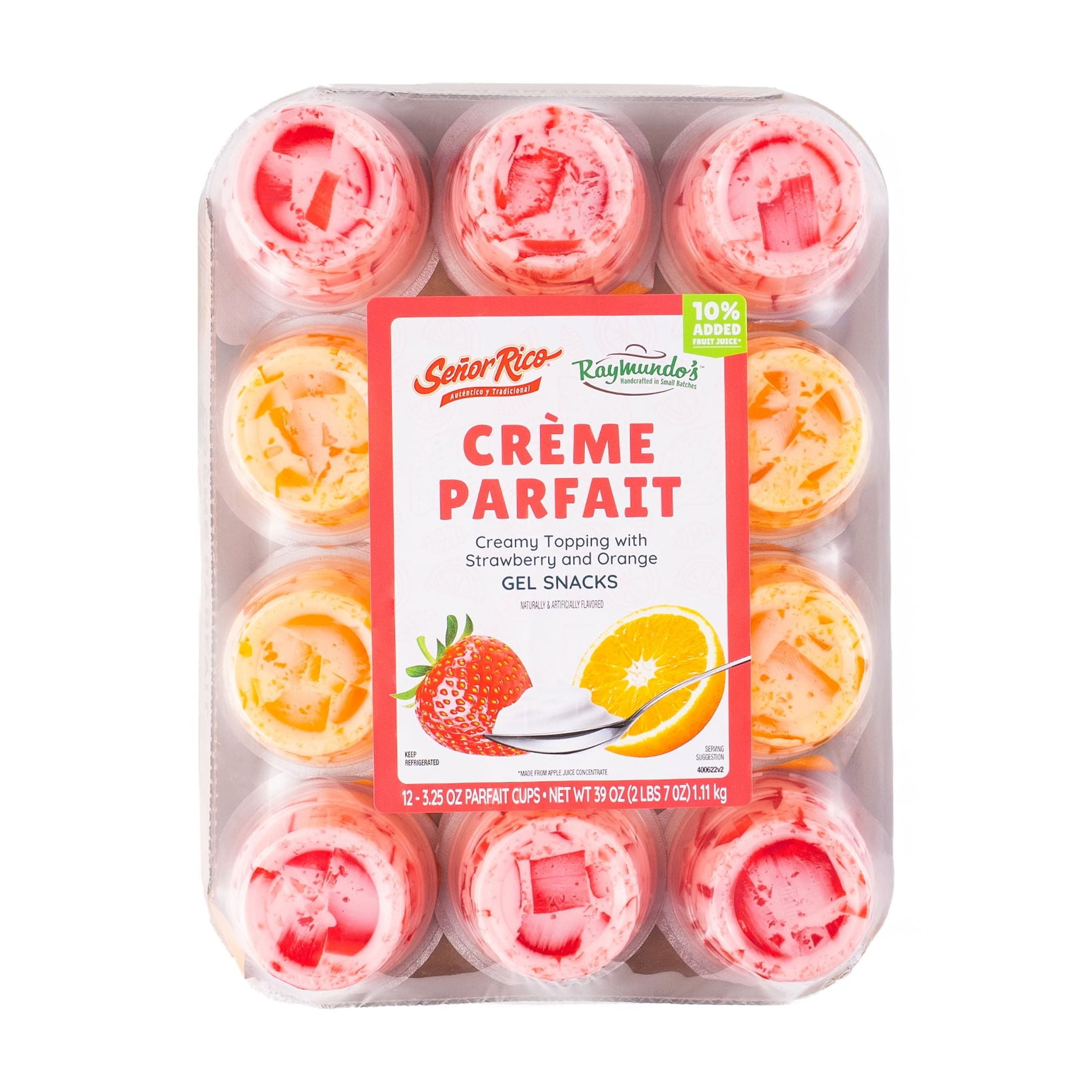 Raymundo's Creme Parfait Assorted Gelatin Cups, 3.25 oz, 12 Pack