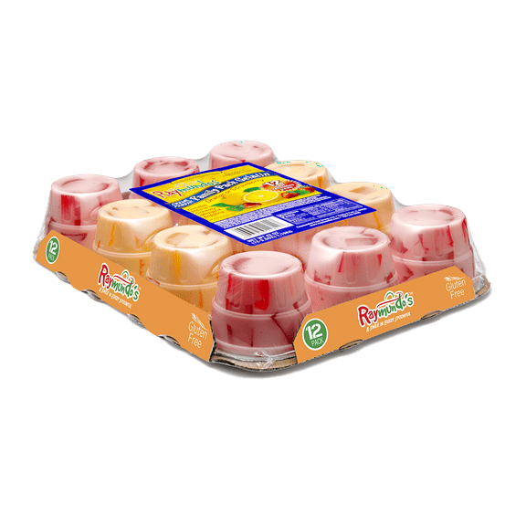 Raymundo's, Orange or Strawberry Creme Parfait Family Pack Gelatin, 3.5 Oz., 12 Count