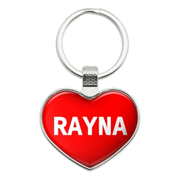 Rayna I Love Name Heart Metal Key Chain