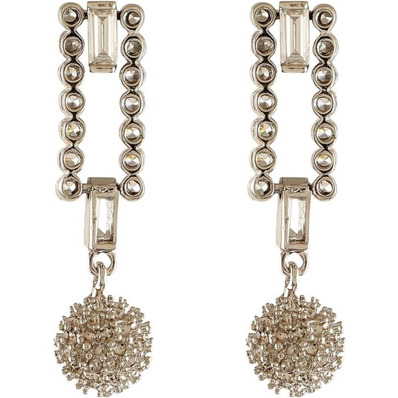Rayna Jewelry Boutique Cubic Zirconia Drop Earrings 18kt White Gold Plated