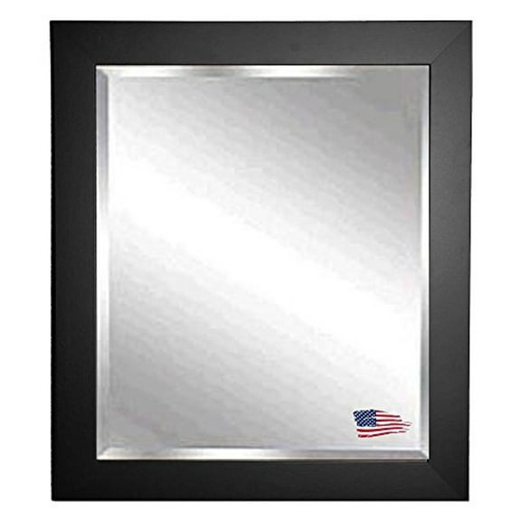 Rayne Black Satin Wide Wall Mirror
