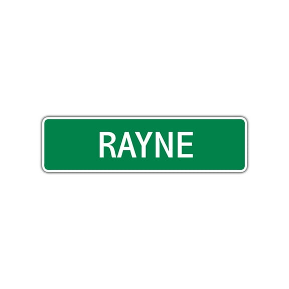 Rayne Girls Children Name Letter Printed Plaque Decoration Label Indoor Outdoor Wall Novelty Aluminum Sign 4"x13.5"