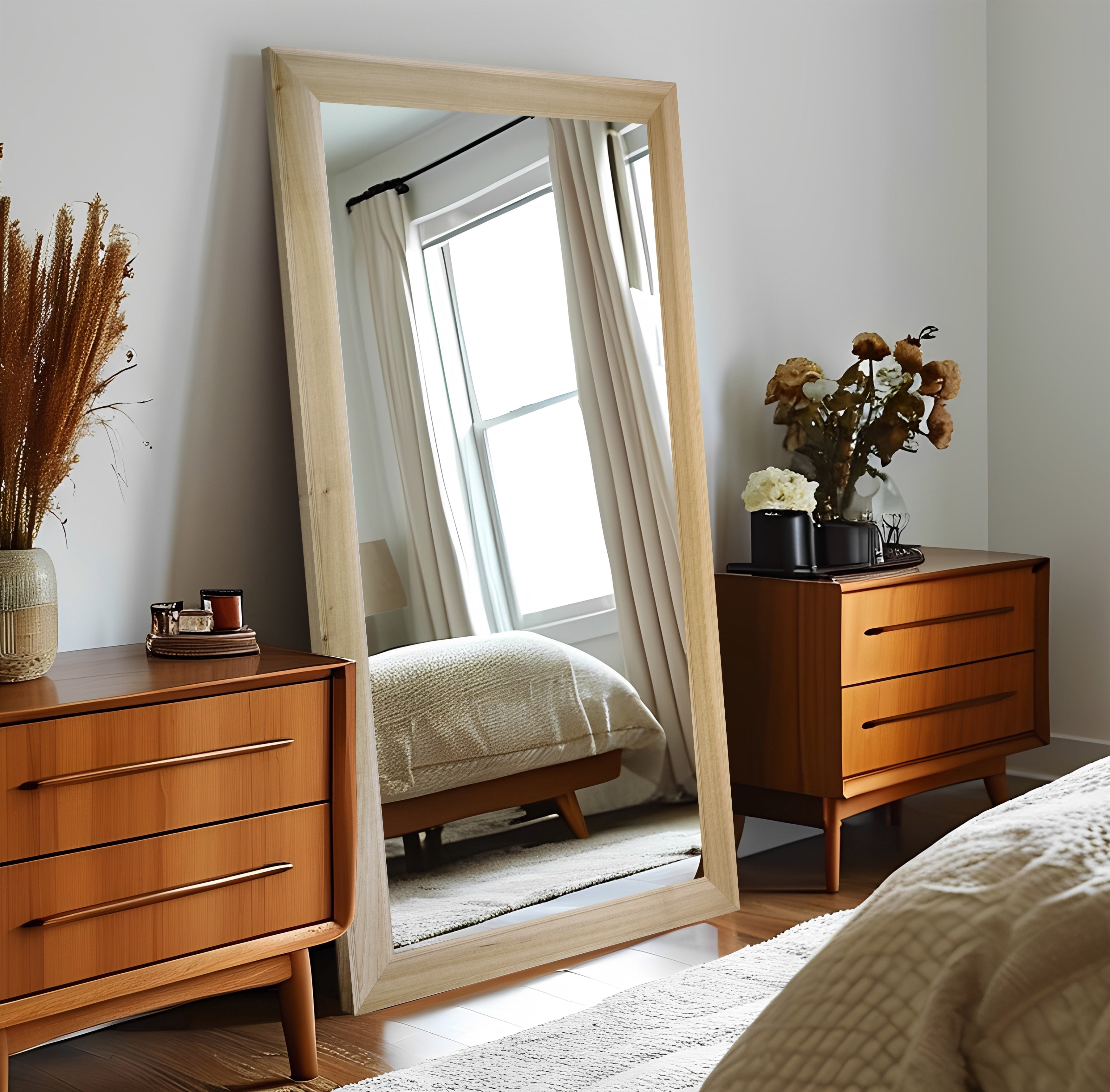 Rayne Heritage Hardwood Poplar Floor Mirror - Walmart.com