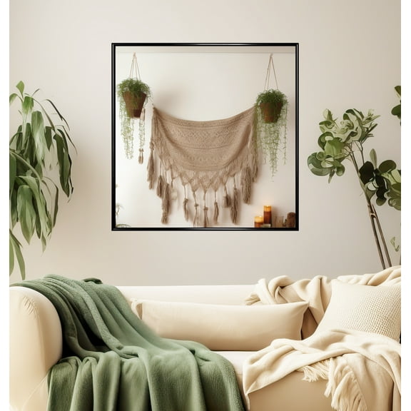 Rayne Mirrors Alpha Black Metal Wall Mirror 27.25 X 27.25