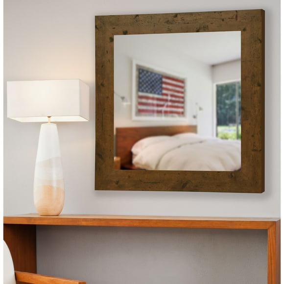 Rayne Mirrors Rayne Rustic Light Walnut Vanity Wall Mirror