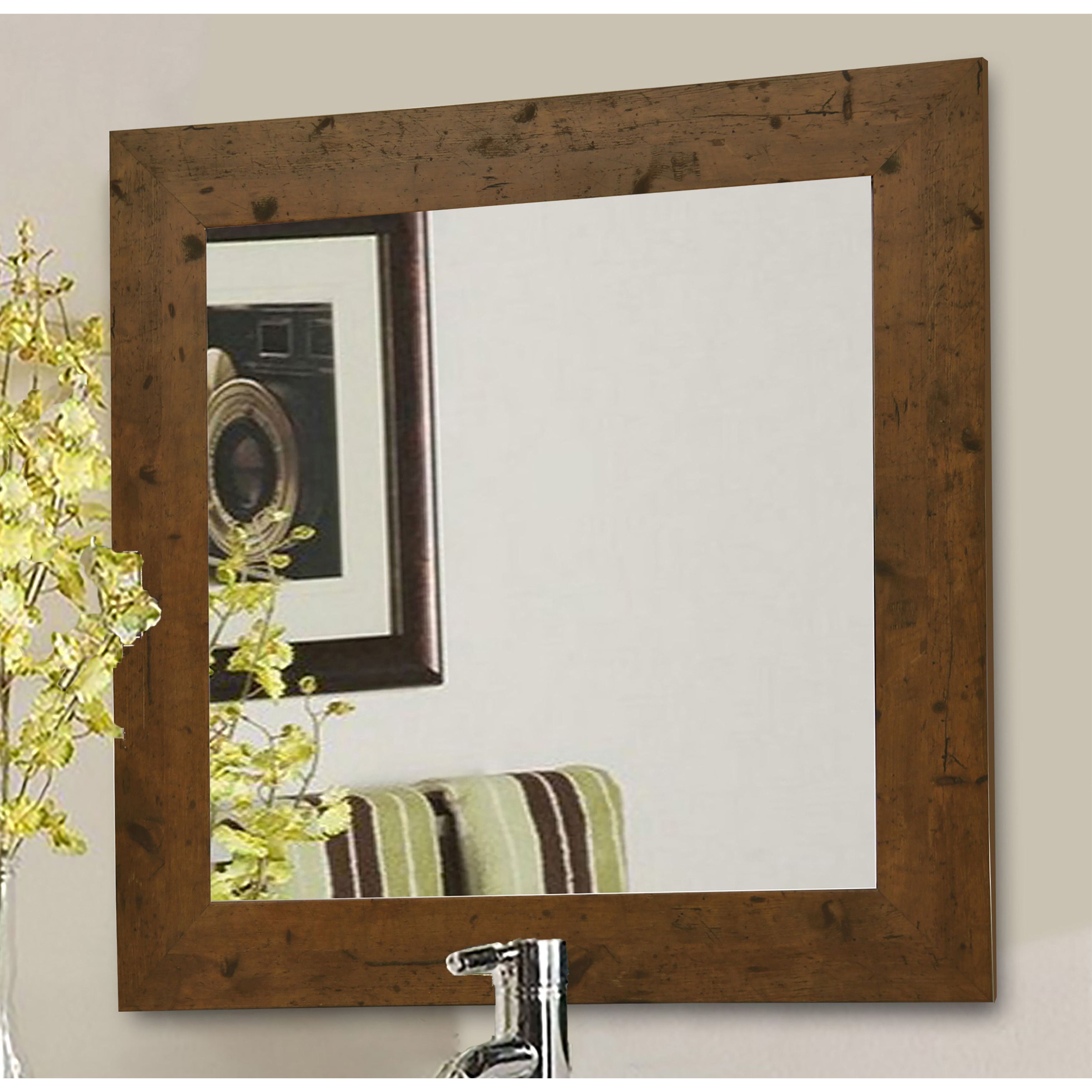 Rayne Mirrors American Made Rayne Rustic Light Walnut Wall/ Vanity Mirror